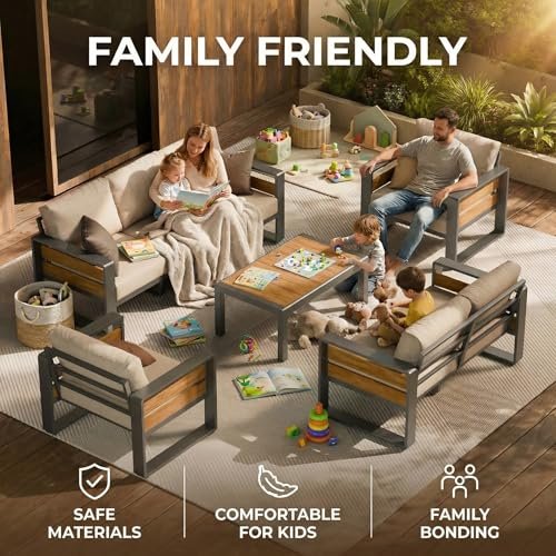 ZANDOR Aluminum Outdoor Patio Furniture Set