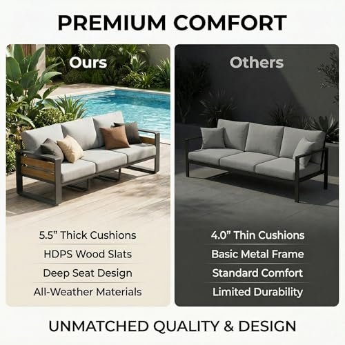 ZANDOR Aluminum Outdoor Patio Furniture Set
